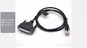 DB25 Female to RJ45 Male Adapter Serial Crossover Cable 1Meter