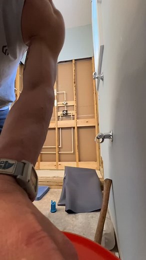 Shower pan install to start this day! #plumber #plumbing #reelsofinstagram #reels #showerpan #fyp #explore #discover | Shayne Schneider