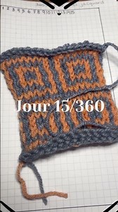 Jour 15/360 🧶✨ tricot jacquard pixel #tricot #jacquard #pixel #knitting #knitt | 18 janvier 2026