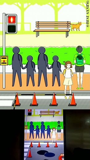 Boy saves girl from speeding 🛣🛋🚥🕳️🚘car#short#gameplay