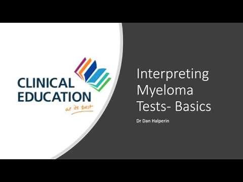 Interpreting Myeloma and Immunoglobulin tests