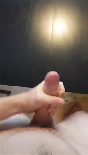 Hot guy cums a big load on the table