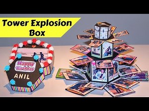 Tower Explosion box | Personalized Adorable handmade Birthday gift | DIY Anniversary Gift Idea