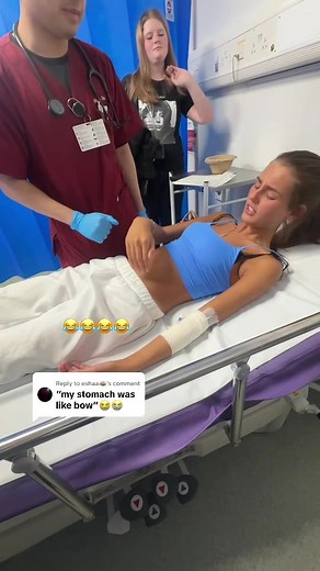 doctor pushed in then let go — funny clinic moment