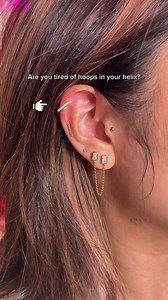 30K views · 107 reactions | The perfect piece to fill your helix piercing 朗 Which would you pick a hoop or marquise? #reels #earpiercingideas #earpiercing #earstyle #earstyling #earstack #earstacking #curatedear #earringstyle #piercingideas #piercing #earrings #jewelry #piercedeards #earpiercingspecialists #fashion #style #beauty #trendy | Lulu Ave Jewelry • Styling • Piercing | Facebook