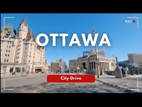 Ottawa 4K - Driving Downtown Ottawa Wellington Street | City Drive