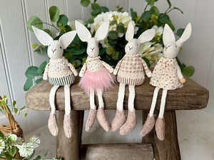 Felt Easter Bunny Ornament: Dangly Legs, Cottage Decor - Etsy UK