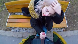 Cute teen swallows cum for cash - public blowjob in the park by Eva Elfie (18+)