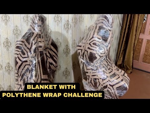 Blanket With Polythene Wrap Challenge | Try To Escape Challenge | #challenge #fun #aqsaadilofficial