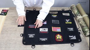 Kosibate Patch Display Board, Tactical Morale Patches Panel Collection Holder Case for Military Army (Black)