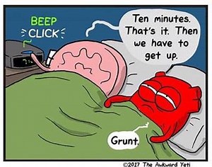 ...on a positive note, this only happened three times today! #SnoozeButton theAwkwardStore.com | The Awkward Store