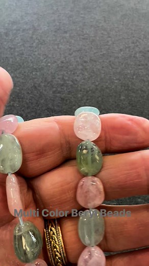 Really Cool Multi Color Beryl Beads. Aquamarine Morganite and Green Beryl. New designs coming soon. ✅☘️💚 #liveathumesjewelers #kentuckyjeweler #humesjewelers #agtamember #JewelryLover #designinspiration | Humes Jewelers