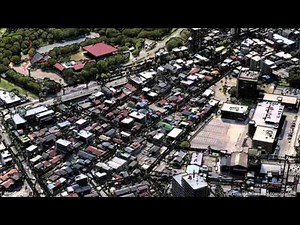 Lidar point cloud visualization (航空レーザの点群) with Mierre