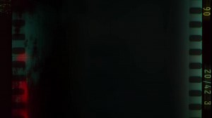 Dirty film strip overlay with flicker effect