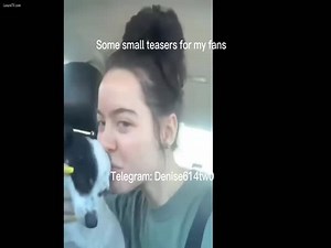 Denise Frazier teasers with dog. K9 fuck girl