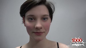 Hairy teen casting with cumshot