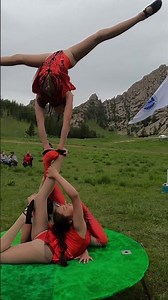Contortionist Performance in the Terelj National Park, Mongolia