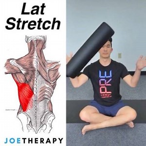 Who’s Got TIGHT lats?! - ☝️Man, sometimes it’s just hard to get my hands overhead! Well, good thing I know this Stretch! Give it a try! - Here’s how to perform this lat stretch! - 1️⃣Find a foam roller. 2️⃣Kneel on both knees. 3️⃣Place the foam roller in front of you. 4️⃣Put your forearms on the foam roller. 5️⃣Reach out. 🔁Repeat - 👉Tag a friend with tight lats! - 🎵Axwell and Ingrosso - Dreamer (Matisse & Sadko Remix) - #joetherapy #orlando #workout #yoga #yogaeverydamnday #physio #bodybuildi