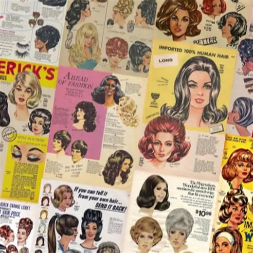 Vintage Wig Ad Shower Curtain: Retro Kitsch Bathroom Decor - Etsy