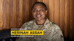 MSG Herinah Asaah describes her path to becoming a Religious Affairs Specialist (56M) in the U.S. Army. #ArmyChaplainCorps | #LiveTheCall | #Care4Souls | #56M | U.S. Army Chaplain Corps