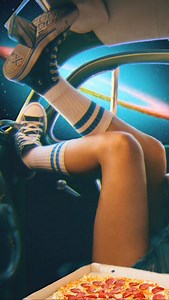 6.2K views · 794 reactions | pizza w a view // animation of my original collage art, “pizza w a view” #spaceart #surrealism #collages #retrofuturism | Caitlyn Grabenstein - cult.class | Facebook