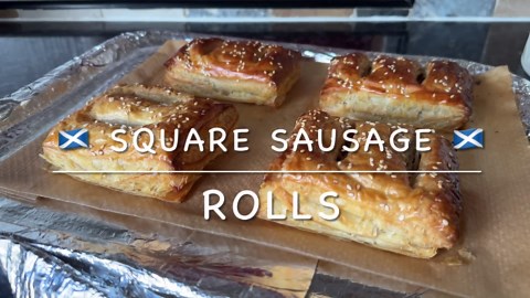 Scottish Square Sausage Rolls | Easy Puff Pastry Recipe
