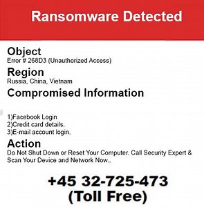 Remove “Ransomware Detected” Error Scam from Your PC