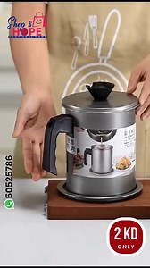 7.3K views · 85 reactions | This cooking oil container comes with a curved comfortable handle, well suited to your hand and less prone to getting hot. Perfect for bacon grease and oil ... . . . . #oilfilter #shopandhopekuwait #kuwait #Shophope #shopandhope #shophopeonline #airfilter #oil #oilchange #engineoil #engine #filter #groundservices | Shop & hope | Facebook