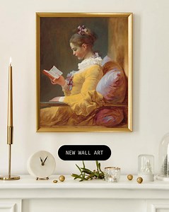 Young Girl Reading – Fragonard Art Print by Jean-honoré Fragonard | Romantic Rococo Portrait Wall Decor - Etsy