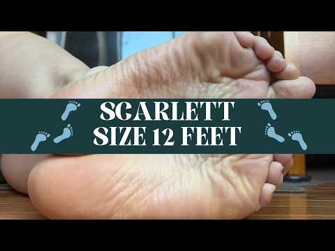 Size 12 Mules tease --- then Barefoot women's feet views with natural toenails