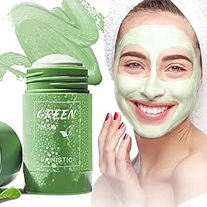 Green Tea Mask Stick - Blackhead Remover Face Mask Skin Care Clay Mask Poreless Deep Cleanse Oil Control Clean Solid Mask Moisturizing Acne for All Skin Types of Men and Women 1 PCS