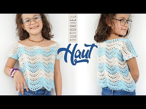 TUTORIAL how to make a little crochet crop top all sizes