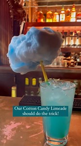 4.4K views · 24 reactions | Get your candy fix this Halloween with our Cotton Candy Limeade! Cotton candy syrup, Sprite, and a hint of fresh lime make for a frighteningly fun beverage the whole family can enjoy #oldspaghettifactory #cottoncandy #halloween Go to OSF.com to find a trolley near you! | The Old Spaghetti Factory | Facebook
