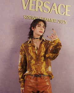 1K views · 75 reactions | Donatella Versace Instagram Update with Hyunjin 240922 | Keeping up with Hwang Hyunjin | Facebook