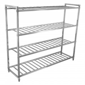 [Hot Item] Stainless Steel 4 Tires Square Tube Storage Rack Ladder Type