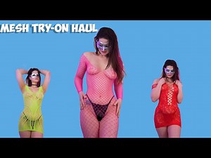 SHEER MESH BODYSUIT TRY ON HAUL VALENTINES DAY