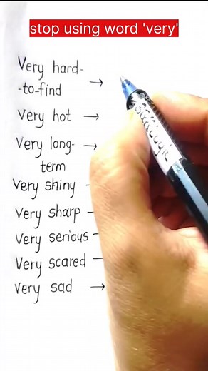 ❌Stop using word 'very'.Use above words instead of 'very'. #learnenglisheveryday #englishreels #fbreelpost #fbreelsvideo #English #handwriting #englishgrammar #vocabulary #postoftheday #learnenglish #fbpost #spokenenglish #englishlearning #englishteacher #followus #grammar #iq #knowledge #handwritting | SGKLogic