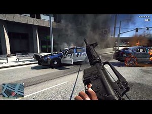 GTA V in a perfect world, realistic weapons, damage, vehicles, fire