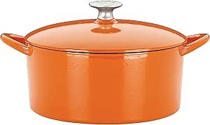 Mario Batali by Dansk Enameled Cast Iron 2-Cup Dutch Oven, Mini, Persimmon