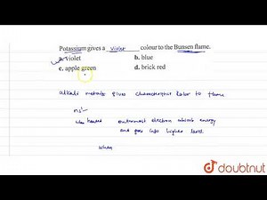 Potassium gives a -------- colour to the Bunsen flame.