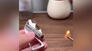 Permanent Match Infinity Lighter, Waterproof Key Chain Lighter Match, Reusable Keychain Lighter Match Strike with Bottle Opener (Glod Without Gift Box)