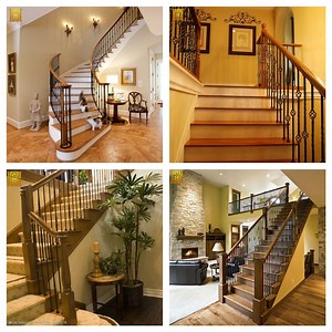 [Hot Item] Rod Iron Staircase Balusters and Spindles Install with Wood Handrail Satin Black