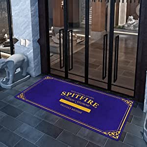 ALLEVI Personalized Doormat 2.3' x 1.3' Custom Welcome Mats Absorbent Front Door Mat Carpet