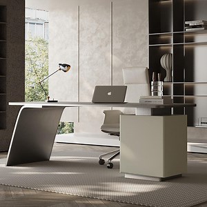 [Hot Item] Luxury PU Leather Boss Office Chair with Footrest