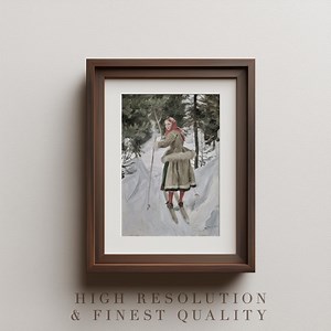 Vintage Winter Wall Art, Snow Landscape Painting, Cottagecore Winter Print, Rustic Snow Scene Decor, Printable Wall Art - Etsy Canada