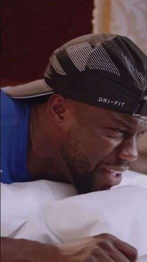 Kevin Hart and Terry Crews take massage with foot on back. Pain pain pain