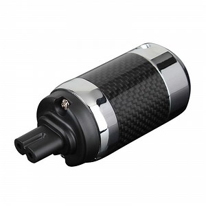 [Hot Item] IEC C7 Rhodium Plated Figure 8 Power Plug Connector Carbon Fiber