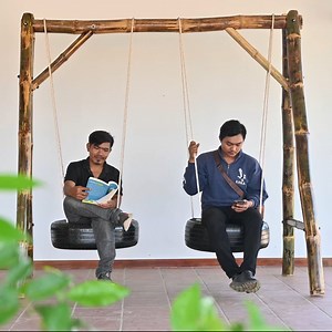 10K views · 96 reactions | How To Reuse Old Tires Bamboo To Amzing Tire Swing | Bushcraft Solo Skills | Facebook