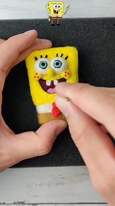 I Needlefelt SpongeBob's shirt and pants. #satisfying #diy #crafts | Kai Crafts