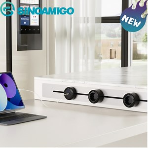 [Hot Item] Sinoamigo Customized Trail Power Track Embedded Wall Surface Mounted Electrical Rail Outlet Power Track Socket